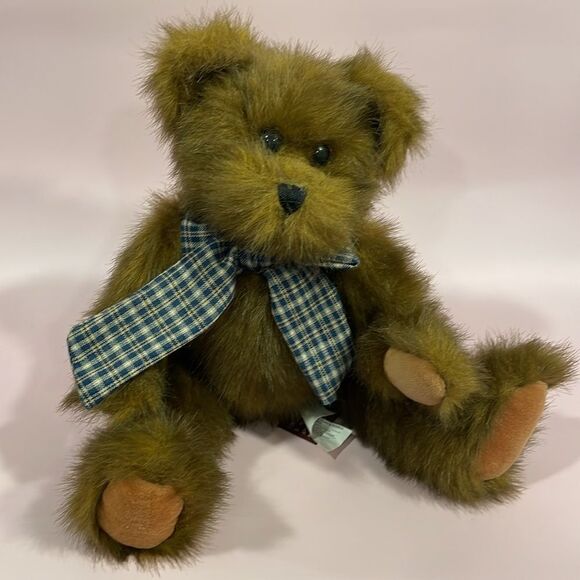 The Bearington Collection Vintage Brad Plush Teddy Bear Stuffed Animal Bow 12” - Picture 6 of 10